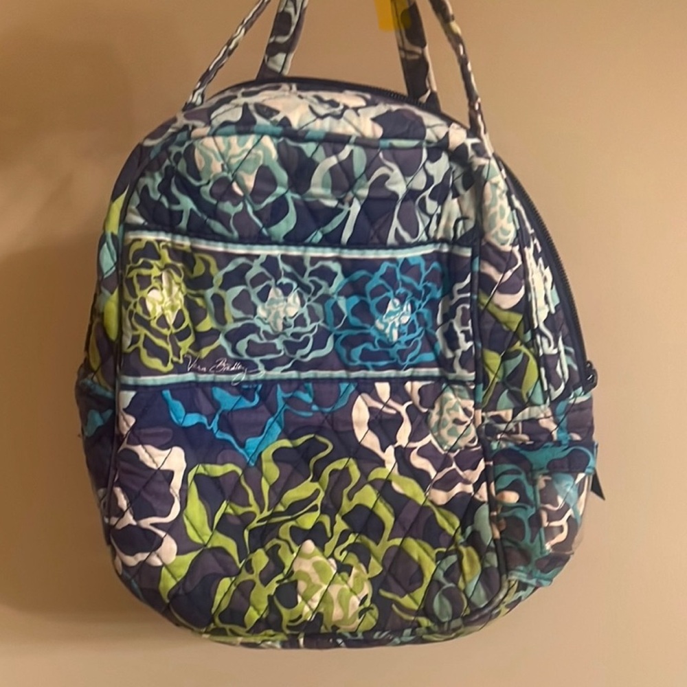 EUC Vera Bradley Blue and Green Floral Lunchbag